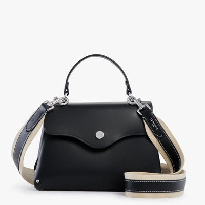 Le Tanneur Sans Couture Small Handbag In Smooth Leather In Black