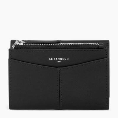 Le Tanneur Charlotte Zipped Wallet In Smooth Leather In Black