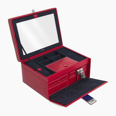 Le Tanneur Large Jewelry Case In Red