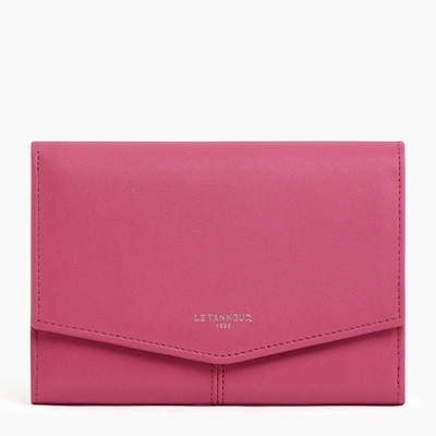 Le Tanneur Charlotte Smooth Leather Zipped Travel Companion In Pink