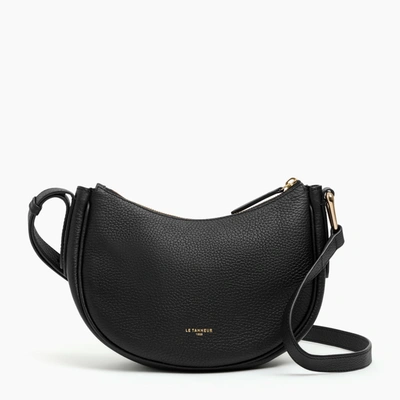 Le Tanneur Madeleine Grained Leather Baguette Bag In Black