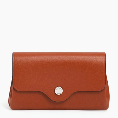 Le Tanneur Porte Monnaie Sans Couture En Cuir Lisse In Brown
