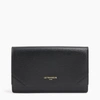 Le Tanneur Naya Flap Card Case In Cork Effect Leather In Black