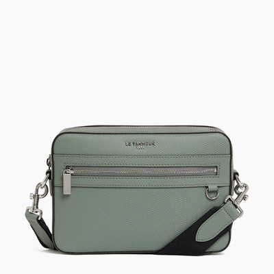 Le Tanneur Emile Small T Signature Leather Shoulder Bag In Green