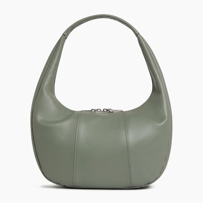 Le Tanneur Juliette Large Grained Leather Hobo Bag In Green