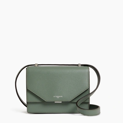 Le Tanneur Naya Mini Cork Effect Leather Shoulder Bag In Green