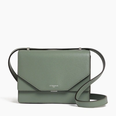 Le Tanneur Naya Small Cork Effect Leather Shoulder Bag In Green