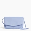 LE TANNEUR CHARLOTTE CLUTCH WITH REMOVABLE CROSSBODY STRAP IN SMOOTH LEATHER