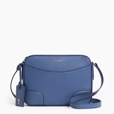 Le Tanneur Romy Medium Smooth Grained Leather Shoulder Bag In Blue