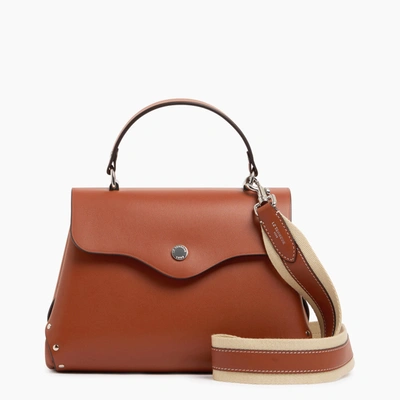 Le Tanneur Sans Couture Small Handbag In Smooth Leather In Brown