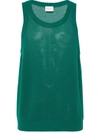 Drôle De Monsieur Open-knit Tank Top In Green