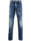 Dsquared2 Navy Blue 5-pocket Pants For Men In Blue Navy