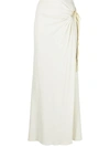 Nanushka Macea Draped Maxi Skirt In White