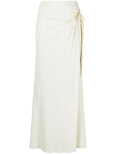 Nanushka Macea Draped Maxi Skirt In White