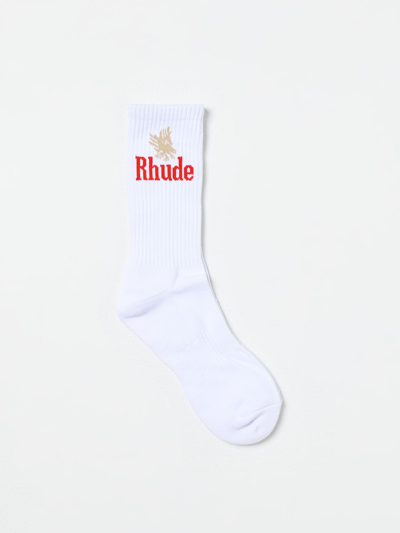 Rhude Eagles Socks In White