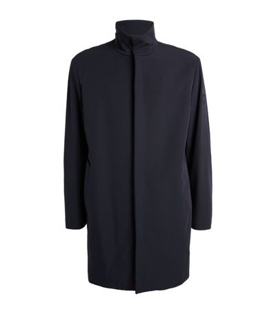 Giorgio Armani Zip-up Caban Coat In Multi