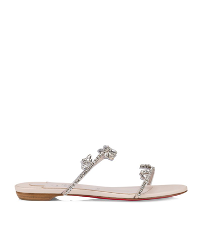 Christian Louboutin Just Queenie Flats In Silver