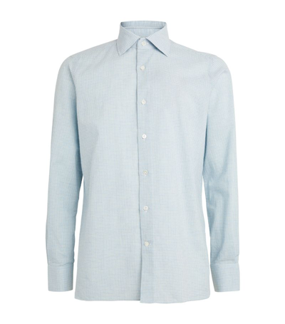 100hands Cotton Check Shirt In Blue