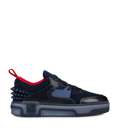 Christian Louboutin Men's Astroloubi Mesh-paneled Leather & Suede Sneakers In Multicolor