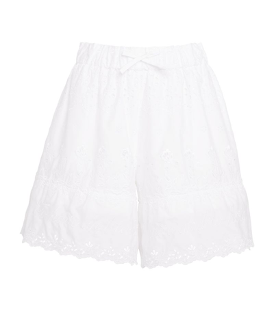 Simone Rocha Embroidered-trim Shorts In White