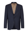 Brunello Cucinelli Single-breasted Virgin-wool Blazer In Navy Blue
