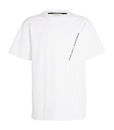 Y/project Pinched Logo T-shirt In White