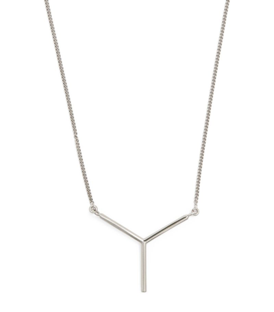 Y/project Mini Y Necklace In Silver