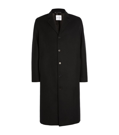 Samsoe & Samsoe Samsoe Samsoe Wool-blend Overcoat In Black