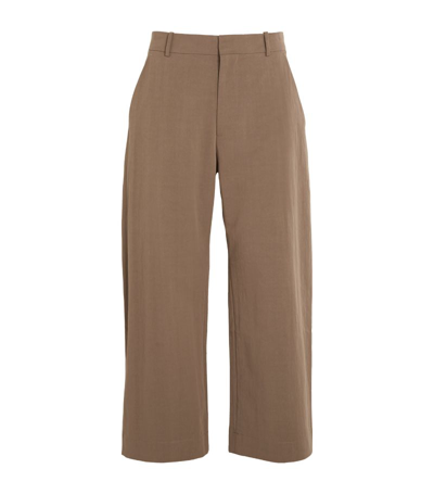 Studio Nicholson Techno-cotton Straight Leg Trouser In Beige