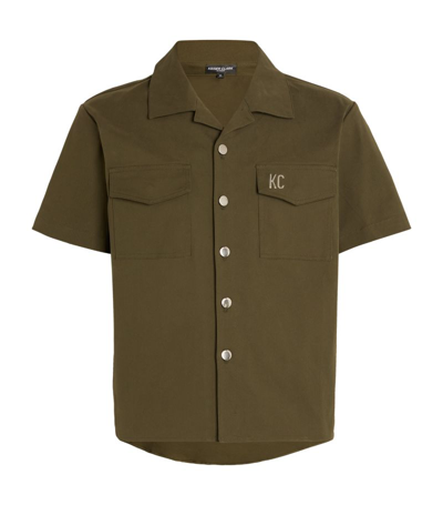Keiser Clark Cotton Embroidered Shirt In Green