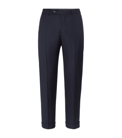 Brunello Cucinelli Tailored Virgin-wool Trousers In Grey