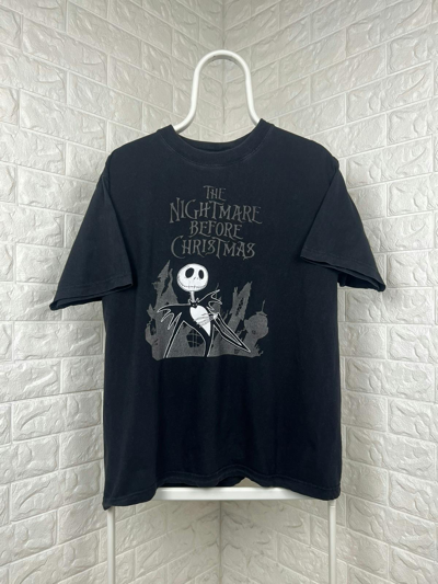 Pre-owned Disney X Vintage The Nightmare Before Christmas 90's Big Logo T-shirts In Black