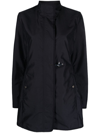 Fay Engraved-logo Water-repellent Coat In Blue