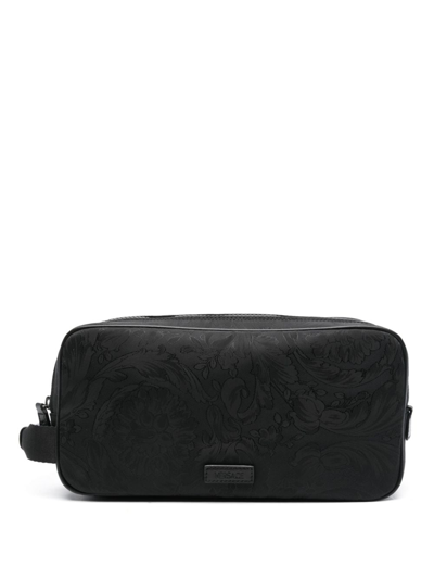 Versace Nylon Beauty-case In Black