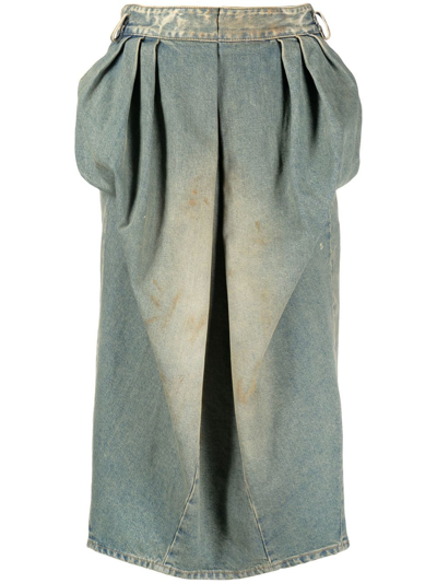 MAISON MARGIELA DENIM MIDI SKIRT