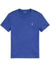Polo Ralph Lauren Custom Slim Fit Jersey Crewneck T-shirt Man T-shirt Blue Size Xxl Cotton