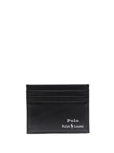 Polo Ralph Lauren Leather Card Holder In Black