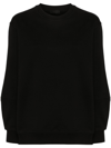 Moncler Embossed-logo Cotton Sweatshirt In Black