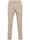 Dondup Gaubert Slim Trousers In Powder Light Gabardine