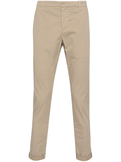 Dondup Slim-fit Chino Trousers In Neutrals