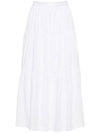 Staud Sea Cotton Poplin Midi Skirt