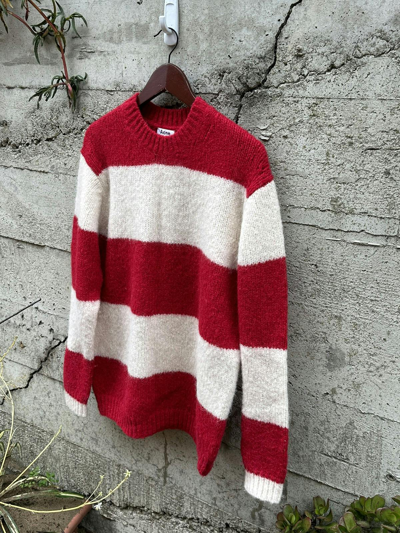 Pre-owned Acne Studios Grail  Candy Cane Mohair In Multicolor