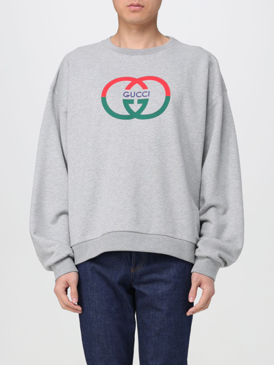 Gucci Cotton Jersey Printed Sweatshirt In Grey