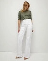 Veronica Beard Crosbie Slim Wide-leg Jean In White