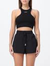 Off-white Logo-print Cropped Tank Top In Black