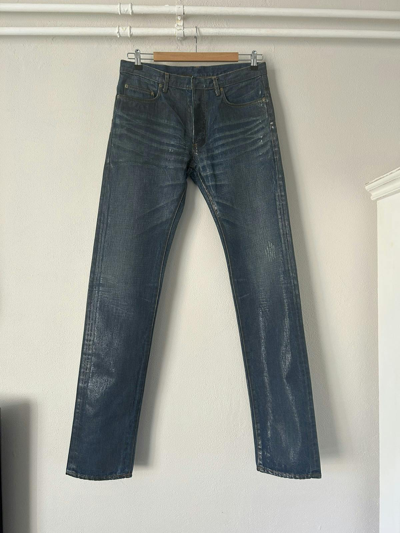 Pre-owned Dior Fw2007 Luster Denim Jeans In Blue