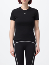 Off-white Ribbed T-shirt With Off Embroidery In Black