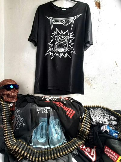Pre-owned Band Tees X Rock Band Very Poltergeist Thrash Metal Band Vintage T-shirt 80's In Black