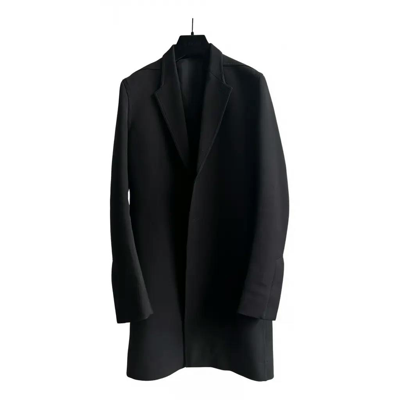 Pre-owned Rick Owens Trench Coat In Black