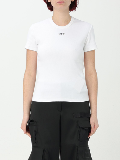 OFF-WHITE T-SHIRT OFF-WHITE WOMAN COLOR WHITE,F16227001